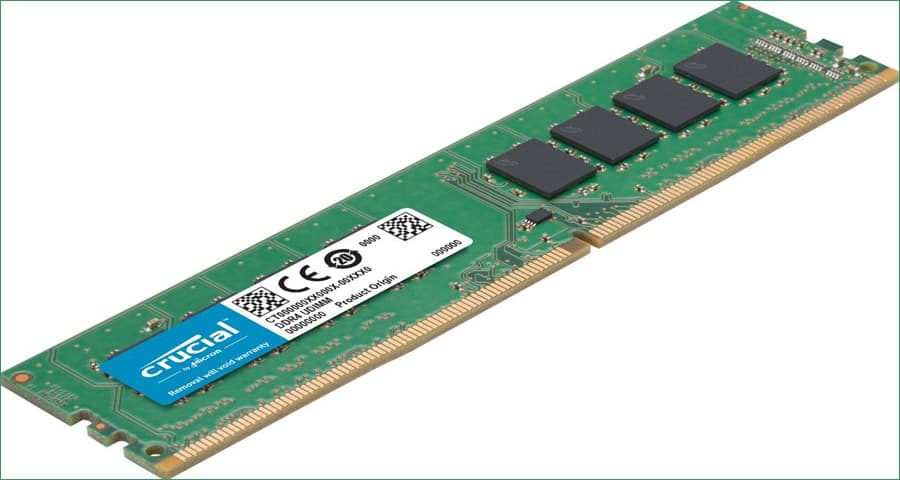 Crucial 8GB Single DDR4 2666 MT/s (PC4-21300) SR x8 DIMM 288-Pin Memory
