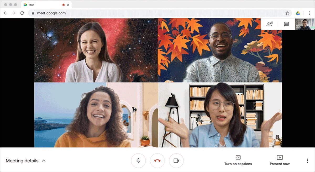How to change your background in Google Meet