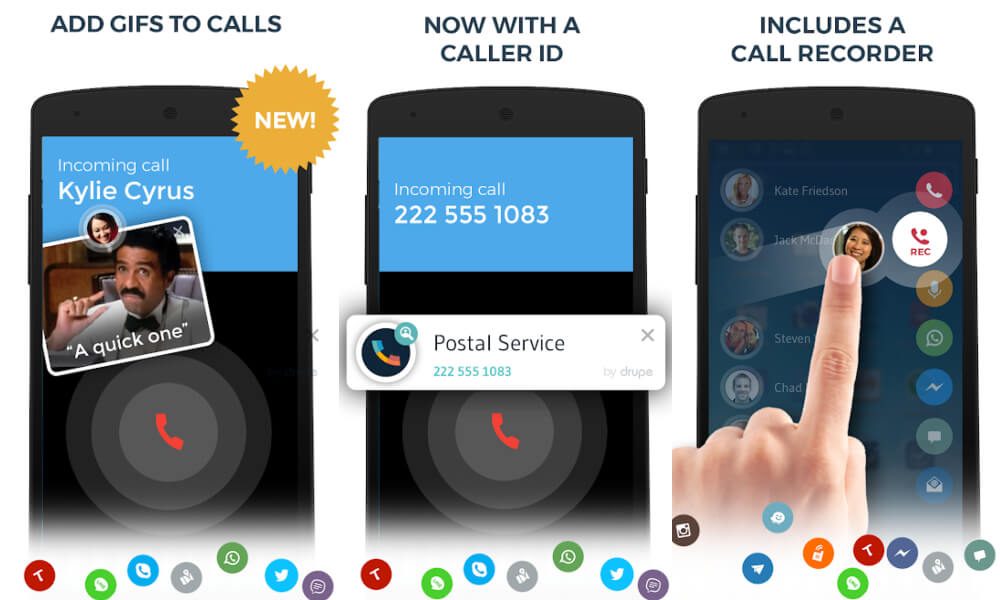Contacts, Phone Dialer & Caller ID: Drupe