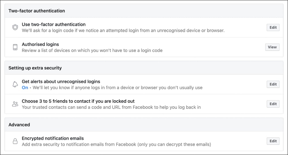 Keeping your Facebook account safe