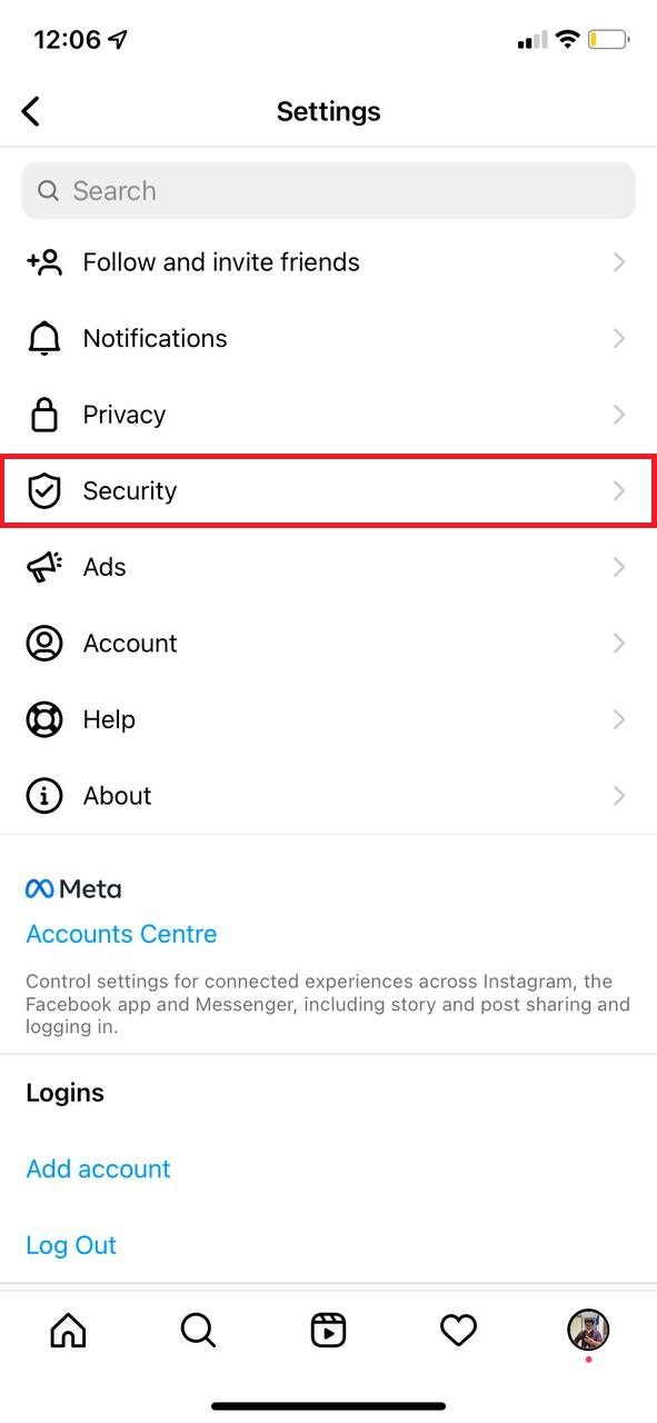 log out of Instagram on all devices
