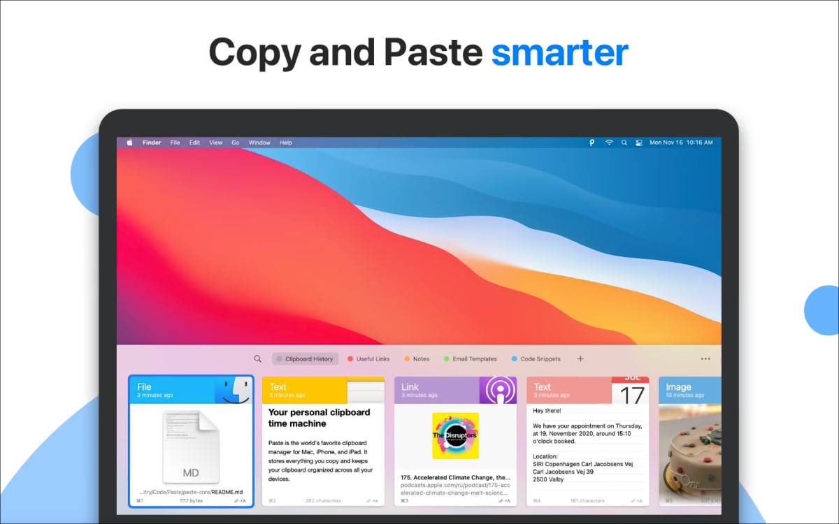 Paste app on Mac
