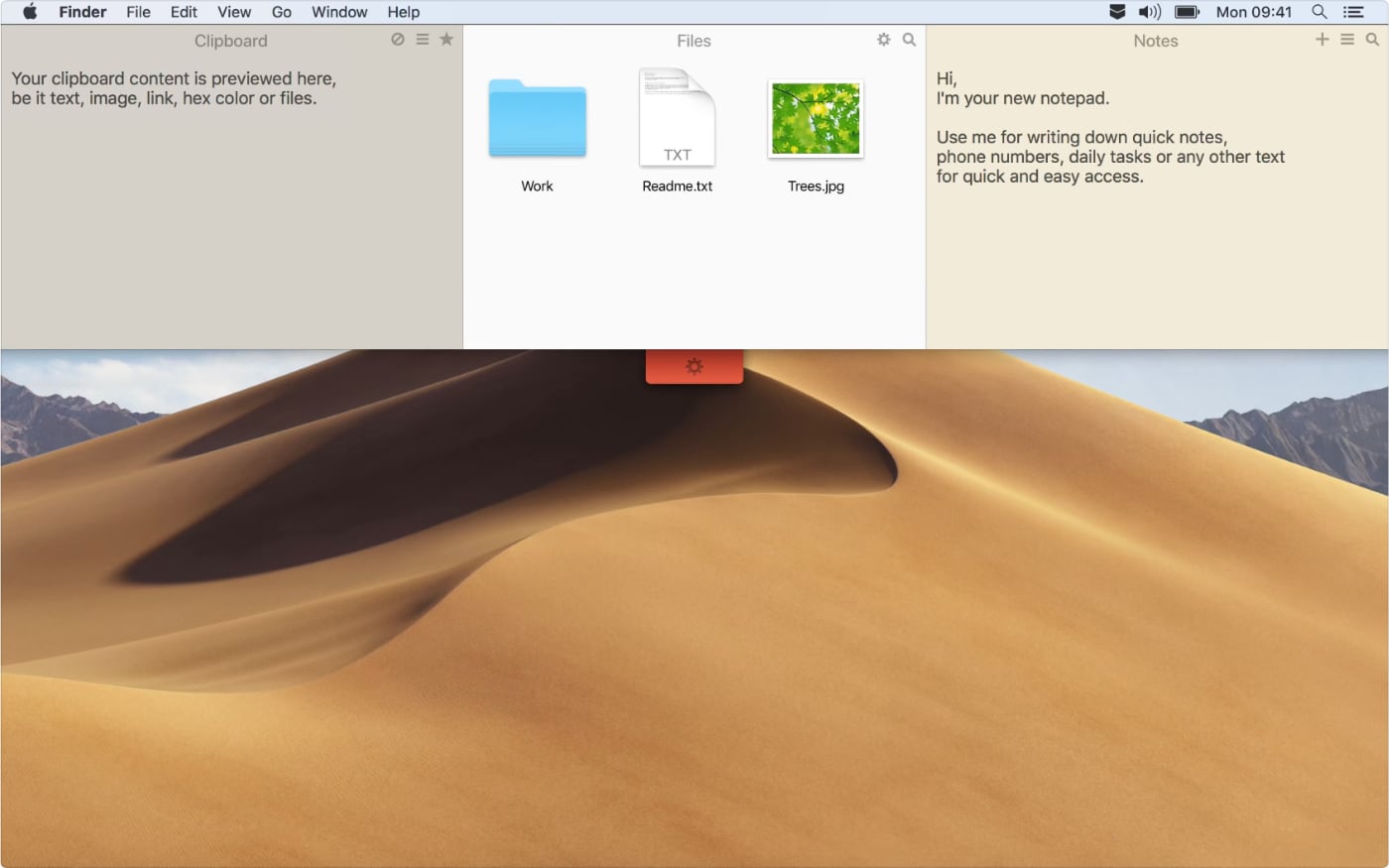 Unclutter app on Mac